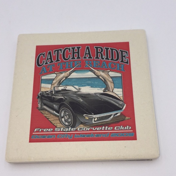Free State Corvette Club Ocean City "Catch A Ride At The Beach" Coasters 2009 - Picture 3 of 10